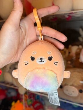 Squishmallows Romy the Orange Seal 3.5" Stuffed Plush Clip